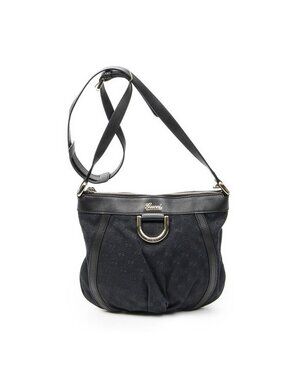 Gucci Abbey Shoulder Bag Black GG Canvas